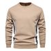 Pure 2024 Autumn New Long Sleeve Patchwork Sweatshirt Export Men's Casual Slim Fit Crew Neck Sports Pullover_viptrois.com
