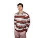 New Long Sleeved Knitted Sweater For Men, Retro Striped Contrasting Collar_viptrois.com