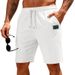Men's Clothing Men's Waffle Knit Casual Shorts - Breathable Quick-Dry Loose Fit Beach & Commute Shorts (Beige, White, Black, Navy, Light Grey)_viptrois.com