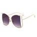Two Circles Fashion Large Frame Pearl Leg Women's Sunglasses Metal Hollow Colorful Sunglasses Glasses 202045_viptrois.com
