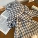 Houndstooth Scarf For Women Winter Warm Couple Korean Version Versatile High-end Tassel Color-blocking Knitted Plaid_viptrois.com
