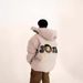 Men's Clothing European and American cross border trendy alphanumeric loose zipper hooded autumn and winter pullover cotton jacket_viptrois.com