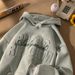 New Suede Hoodie Men's Loose Hooded Jacket Casual Versatile Long Sleeved Top_viptrois.com