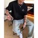 American High Street West Coast Oversize Short-sleeved T-shirt Men's Hong Kong Style Trend Heavy Cotton Round Neck Top Summer_viptrois.com