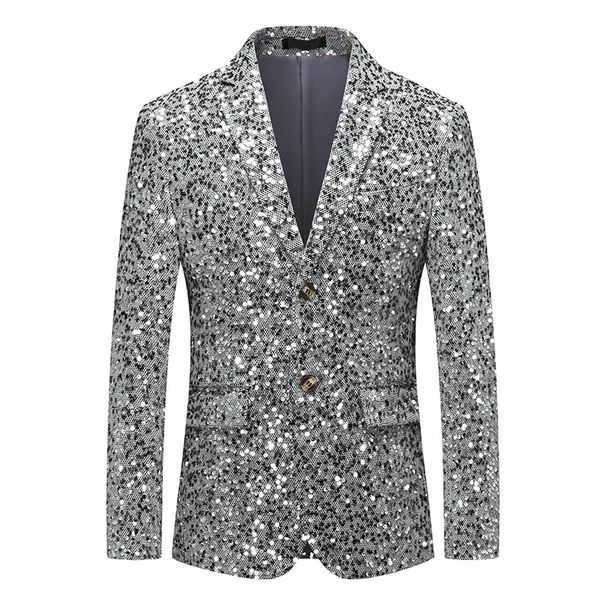 Men's Clothing Men's Business Casual One Piece Small Suit Gold Suit_viptrois.com
