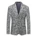Men's Clothing Men's Business Casual One Piece Small Suit Gold Suit_viptrois.com