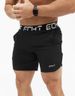 Men's summer workout featured waistband fitness and bodybuilding pants training running sports casual shorts_viptrois.com