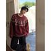 Nordic Style Fair Island Red Sweater Men's Winter Lazy Style High-end Christmas Wear Soft Waxy Crew Neck Knitted Sweater_viptrois.com