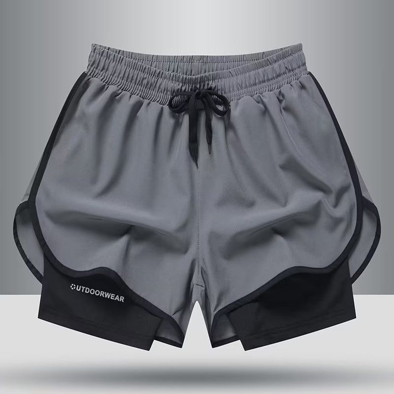 Men's Clothing Casual Sports Shorts Fitness Running Pants Lined With Two Piece Three Point Basketball Casual Shorts_viptrois.com