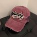 American Vintage Baseball Washed Distressed Denim Wide Brim Duckbill Cap Internet Celebrity Same Style Face Slimming Hat_viptrois.com