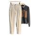 Men's Slim Fit Stretch Ankle Dress Pants - Lightweight Business Casual Trousers With Elastic Waistband_viptrois.com