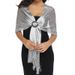 Cross border hot selling gold and silver silk shawl flat scarf bride bridesmaids dance party wedding dress evening dress shawl_viptrois.com