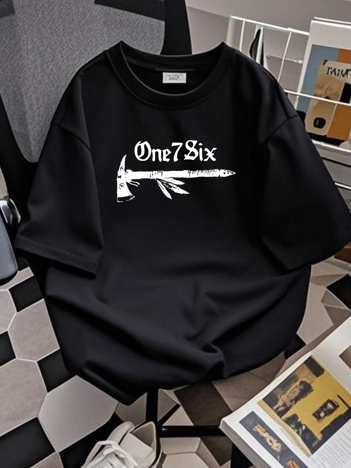 One 7 Six O7S FAN T Shirt Versatile Slightly Casual Homme Breathable Fashion Stylish Summer Soft Unisex Graphic Streetwear Stretched_viptrois.com