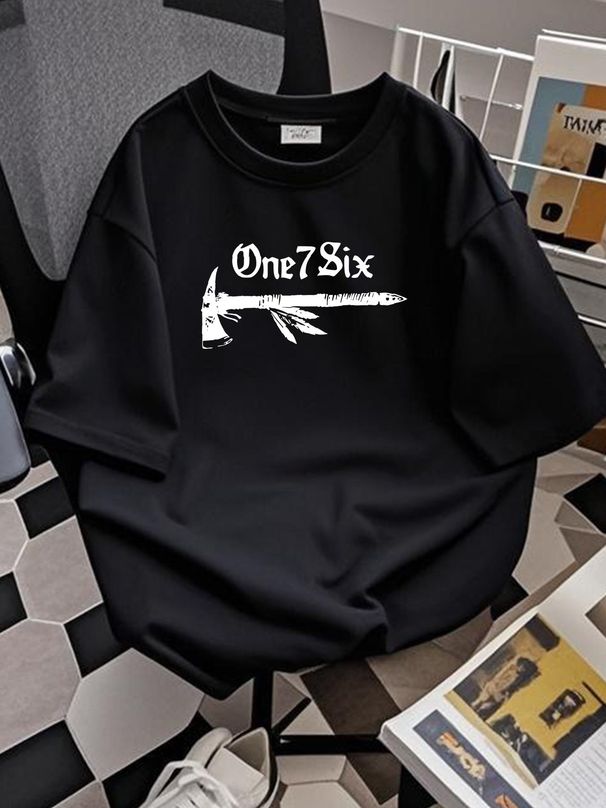 One 7 Six O7S FAN T Shirt Versatile Slightly Casual Homme Breathable Fashion Stylish Summer Soft Unisex Graphic Streetwear Stretched_viptrois.com