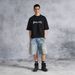 Men's Vintage Washed Denim Shorts - 5-Inch Inseam Dirty Finish Distressed Casual Cargo Shorts For Men, Retro Streetwear_viptrois.com