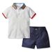 Ins Summer Boys Short Sleeved Polo Shirt Breathable Lapel Top Trendy Children's Shorts Casual Suit Set_viptrois.com