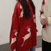 Pure Cross-Border Christmas Reindeer Crew Neck Sweater For Men, Autumn And Winter Couple Style Knitwear, Base Shirt, Korean_viptrois.com