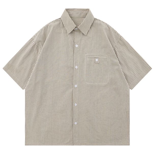 Mountain Style Outdoor Cityboy Silhouette Multi Pocket Workwear Short For Men And Women Loose Half Sleeved Shirt Trend_viptrois.com