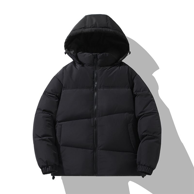 Men's Clothing Winter Men's Short Down Jacket Printed Thickened Men's And Women's Korean Style Youth Winter Clothes Hooded Puffer Jacket_viptrois.com