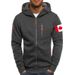 Autumn And Winter Large Size Men's Jacket Casual Jacket Sports Fitness Arm Zipper Hooded Cardigan Sweater Men_viptrois.com