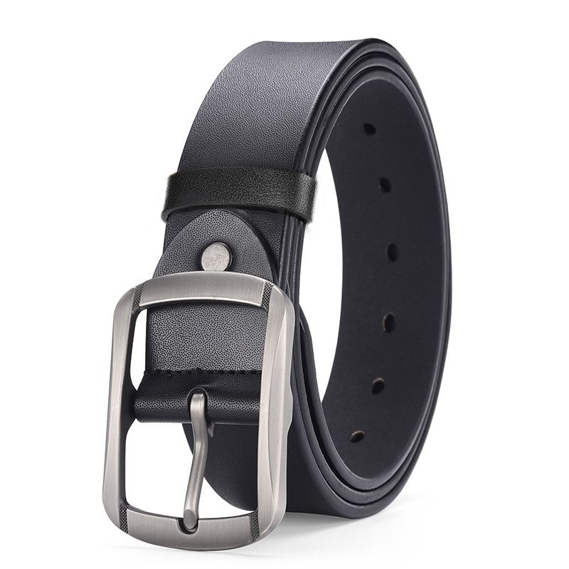 Men's Belts Student Fashion Genuine Leather Alloy Pin Buckle Belt Trendy Fashion Men's Business Belt Casual All Match Belt_viptrois.com