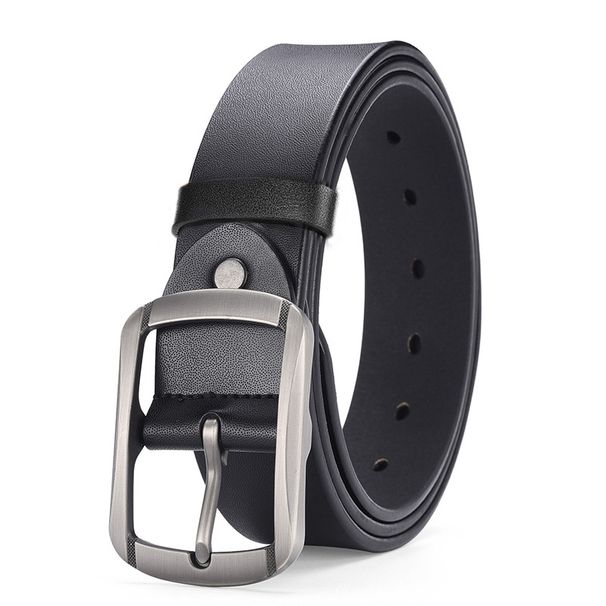 Men's Belts Student Fashion Genuine Leather Alloy Pin Buckle Belt Trendy Fashion Men's Business Belt Casual All Match Belt_viptrois.com