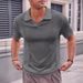 Men's Clothing Men's Casual Polo Shirt Summer New Short Sleeved V Neck Knitted Men's Shirt Cool And Breathable Large Size Men's Clothing_viptrois.com