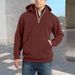 Men's Oversized Hooded Sweatshirt – Thickened Winter Pullover With Custom Print Option (Black/Navy/Red, M-XXXL)_viptrois.com