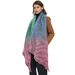 Unisex Diagonal scarf loop yarn jacquard zebra scarf cape_viptrois.com