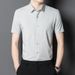 Men's Clothing Men's Premium Silk Blend Shirt – Lightweight & Breathable Short Sleeve (8 Elegant Colors, Wrinkle-Resistant & Moisture-Wicking)_viptrois.com