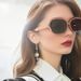 Glasses For Women Personality Trend Version Sunglasses Elegant Round Face Sunglasses Retro 9055 Square Curved Screen_viptrois.com