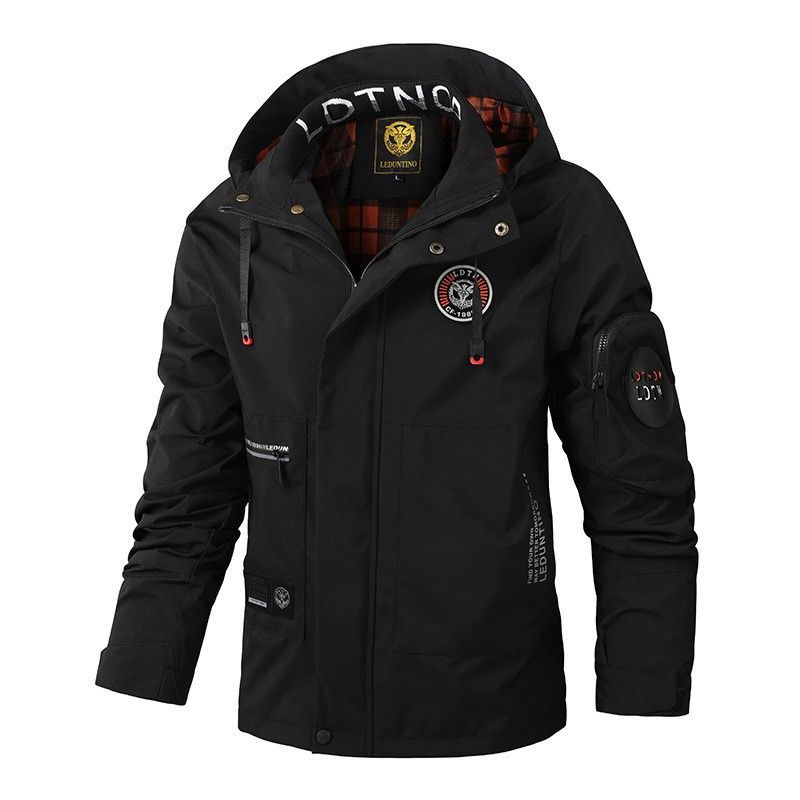Men's Trendy Jacket Ruffian Handsome Casual Hooded Jacket Cold And Warm Hooded Jacket_viptrois.com