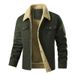 Men's Utility Workwear Jacket – Heavyweight Washed Cotton With Fleece Lining | Multi-Pocket Tactical Design_viptrois.com