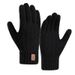 Pulse Cross-Border New Winter Warm Touch Screen Fleece-Lined Thick Knitted Cold-Proof Alpaca Wool Men's Gloves_viptrois.com