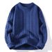 European And American Multi-color Twist Sweater Couple 2025 Spring And Autumn New Knitted Sweater Lazy Style Retro Loose Thread Coat_viptrois.com