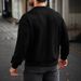 Men's Long Sleeve Casual Pullover Hoodie - Soft Cotton Blend Crewneck Sweatshirt For Fall & Winter, Relaxed Fit Streetwear_viptrois.com