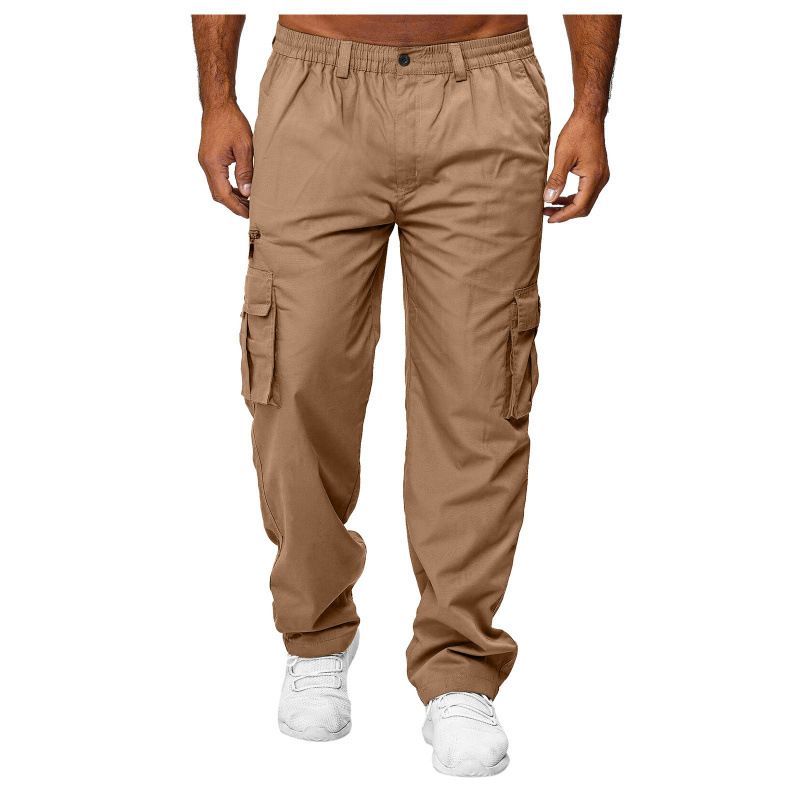 2025 Men's Casual Multi-Pocket Loose Straight Work Outdoor Fitness Pants_viptrois.com