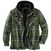 Loom Foreign Trade Men's Clothing European And American Style Autumn Winter Thickened Cotton Plaid Long Sleeve Loose Hooded_viptrois.com