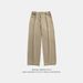 Men's Clothing Retro Pure Cotton Texture Twill Casual Pants Men 2025 Spring New Sports Straight Pants Versatile Loose Long Pants_viptrois.com