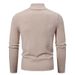 Men's Clothing Stand Collar Zipper Cardigan Sweater Knit Zip-Up Stand Collar Sweater Casual Slim Fit Pullover Lightweight Comfortable For Autumn_viptrois.com