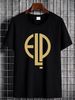 EMERSON LAKE & PALMER ELP High Voltage Logo Black T-Shirt NEW Small S Unisex Summer Fashion Soft Comfortable Stretched Casual Graphic_viptrois.com
