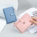 Women's Wallet Card Cases Short Wallet Women Multi Card Slot Zipper Button Card Holder Simple Student Coin Coin Purse Women_viptrois.com