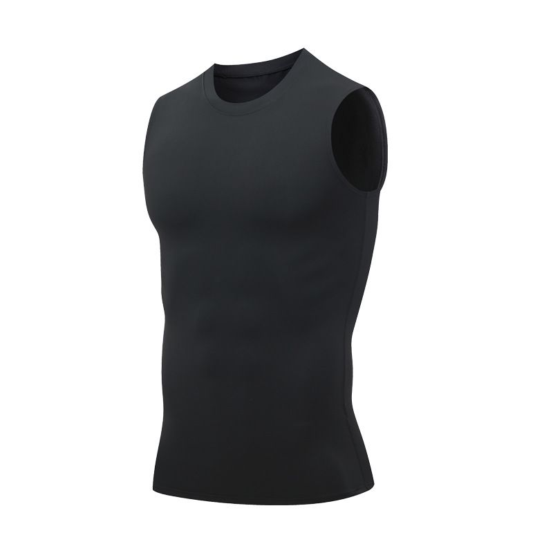 Men's quick-drying sports vest Basketball fitness vest sleeveless summer casual sweat absorption solid color sportswear_viptrois.com