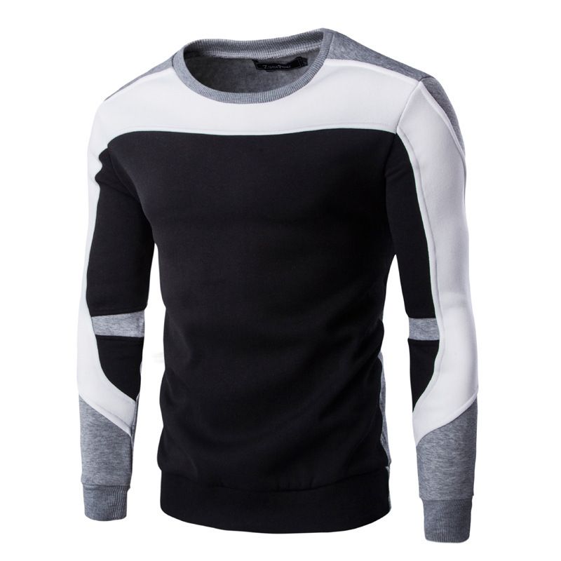 Men's Clothing new men's baseball uniform sweatshirt plus velvet and thickened men's clothing 9269_viptrois.com