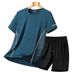 Men's Summer Sportswear Set - Breathable Quick-Dry T-Shirt & Shorts With Print, Loose Fit Activewear For Gym, Running, Casual Outfit_viptrois.com
