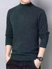 Men's Clothing Men's Double-Layer Fleece-Lined Thermal Long Sleeve T-Shirt, Semi-Turtleneck Warm Base Layer For Autumn Winter & Spring_viptrois.com