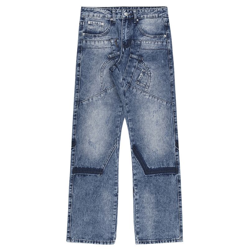 Man's clothing Retro vibe niche jeans men Instagram hip hop pants couple street pants_viptrois.com