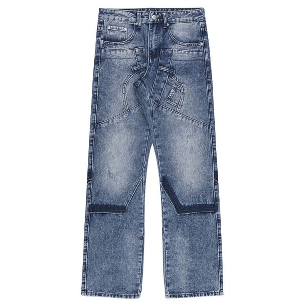 Man's clothing Retro vibe niche jeans men Instagram hip hop pants couple street pants_viptrois.com