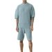 Men's Clothing New Casual Men's Suits Loose Round Neck Short Sleeve Shorts Trendy Men's Suits_viptrois.com
