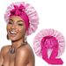 Hair Care & Styling Double Layer Satin Ribbon Round Hat Bow Silk Beauty Hair Care Wide Brim Hat Female Headscarf Sleeping Cap_viptrois.com